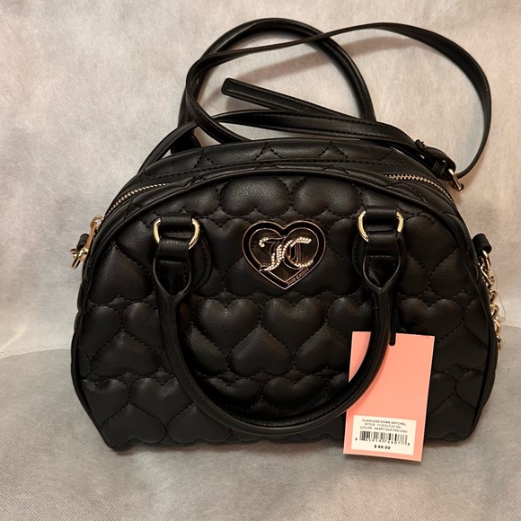 Chic Black Quilted Handbag and Wallet - Picture 3 of 5